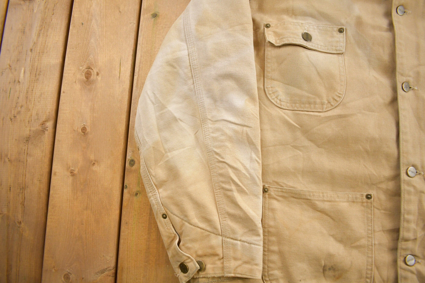 Vintage 1990s Carhartt Blanket Lined Chore Coat Men's Large from propervintagecanada