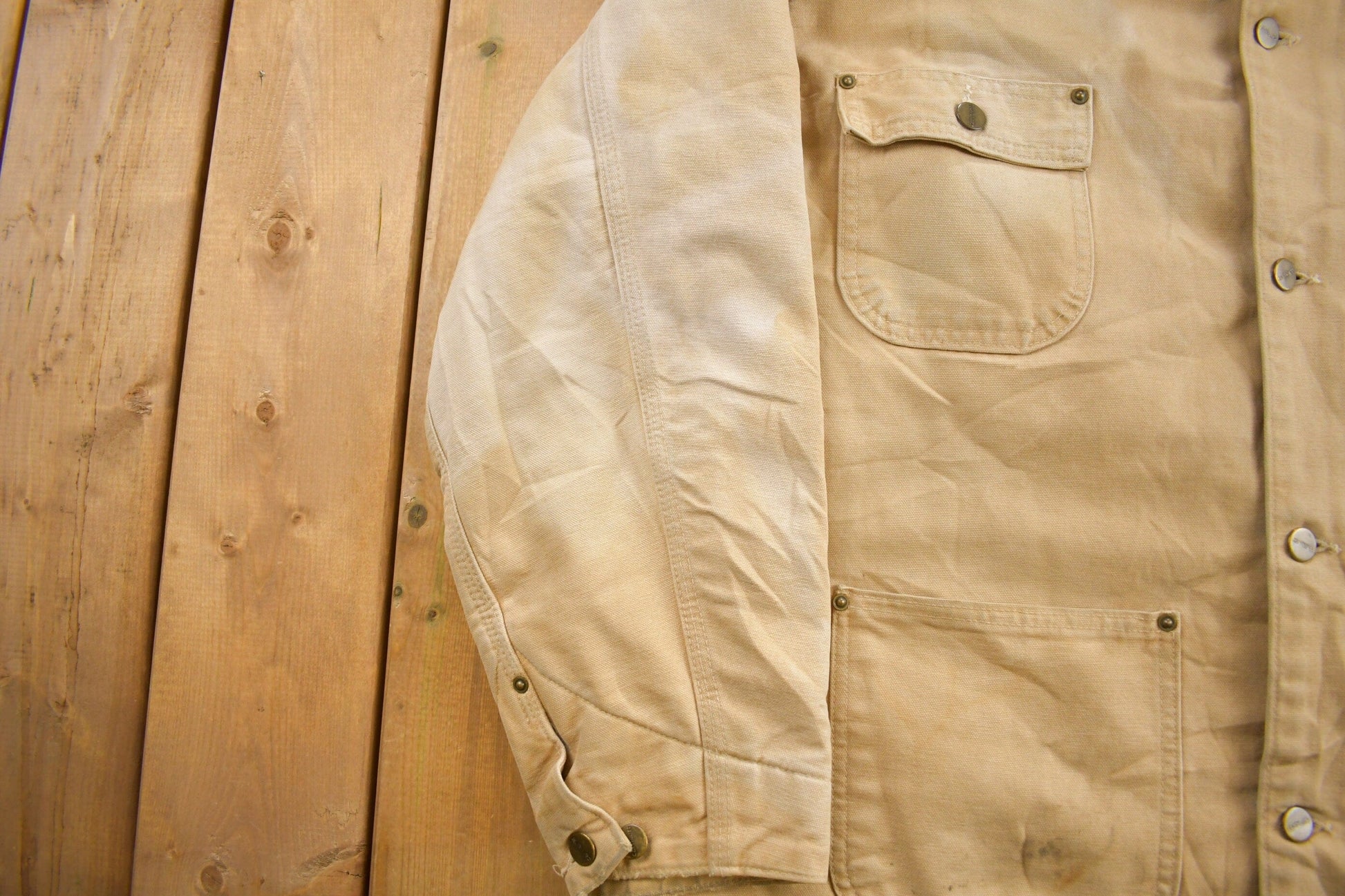 Vintage 1990s Carhartt Blanket Lined Chore Coat Men's Large from propervintagecanada