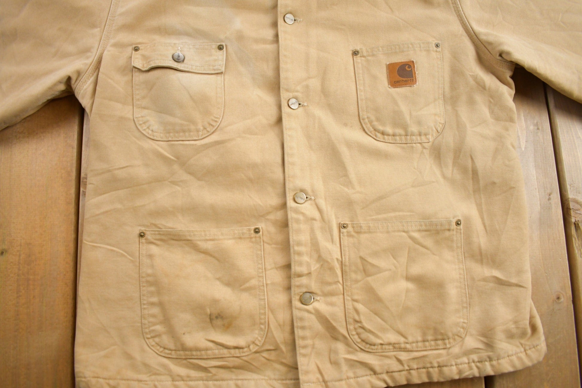 Vintage 1990s Carhartt Blanket Lined Chore Coat Men's Large from propervintagecanada