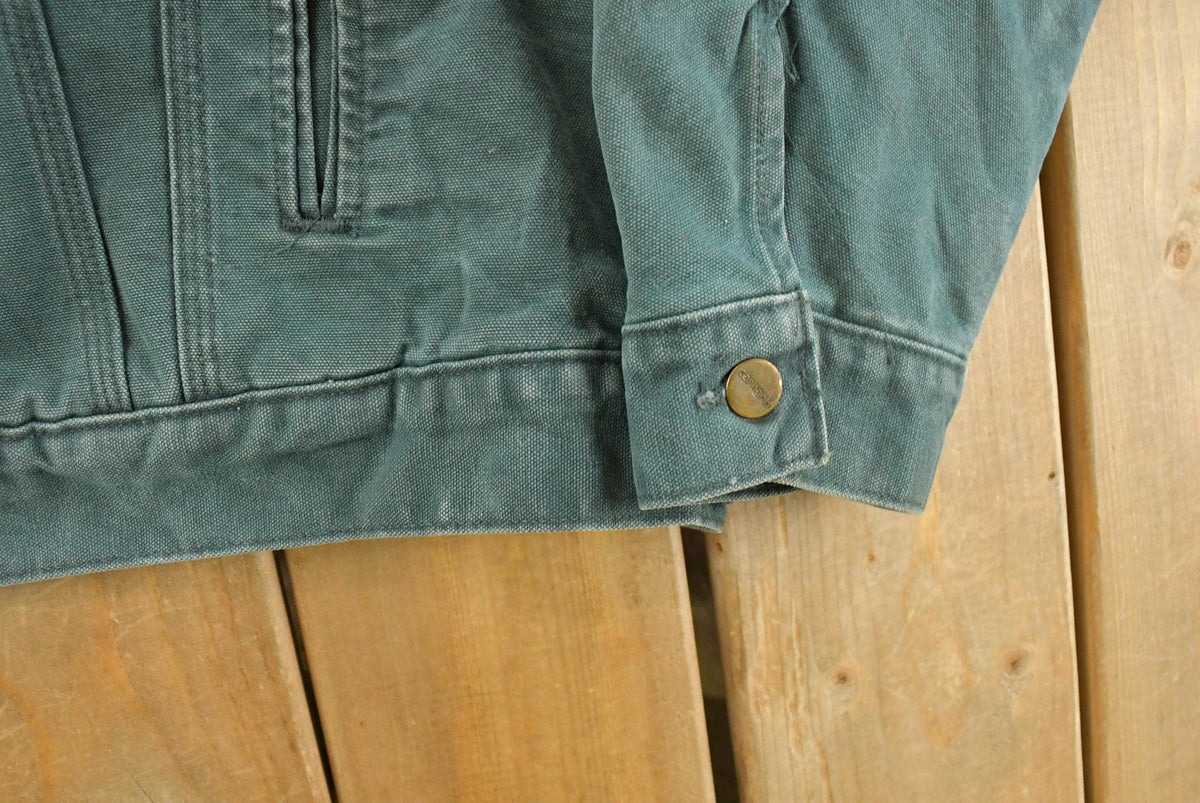 Vintage 1990s Carhartt Blanket Lined Duck Jean Trucker Jacket Men's 2XL from propervintagecanada