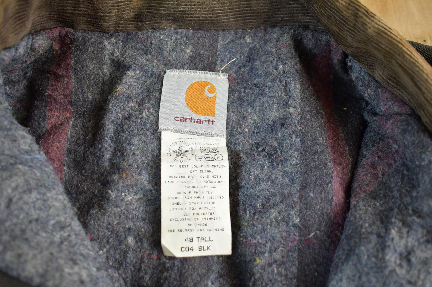 Vintage 1990s Carhartt Blanket Lined Jacket Mens XL Tall from propervintagecanada