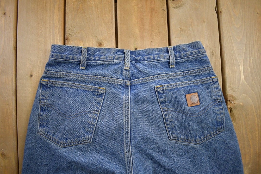 Vintage 1990s Carhartt Blanket Lined Work Pants Men's 33 x 34 from propervintagecanada