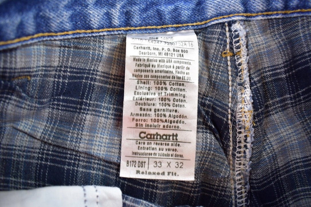 Vintage 1990s Carhartt Blanket Lined Work Pants Men's 33x32 from propervintagecanada