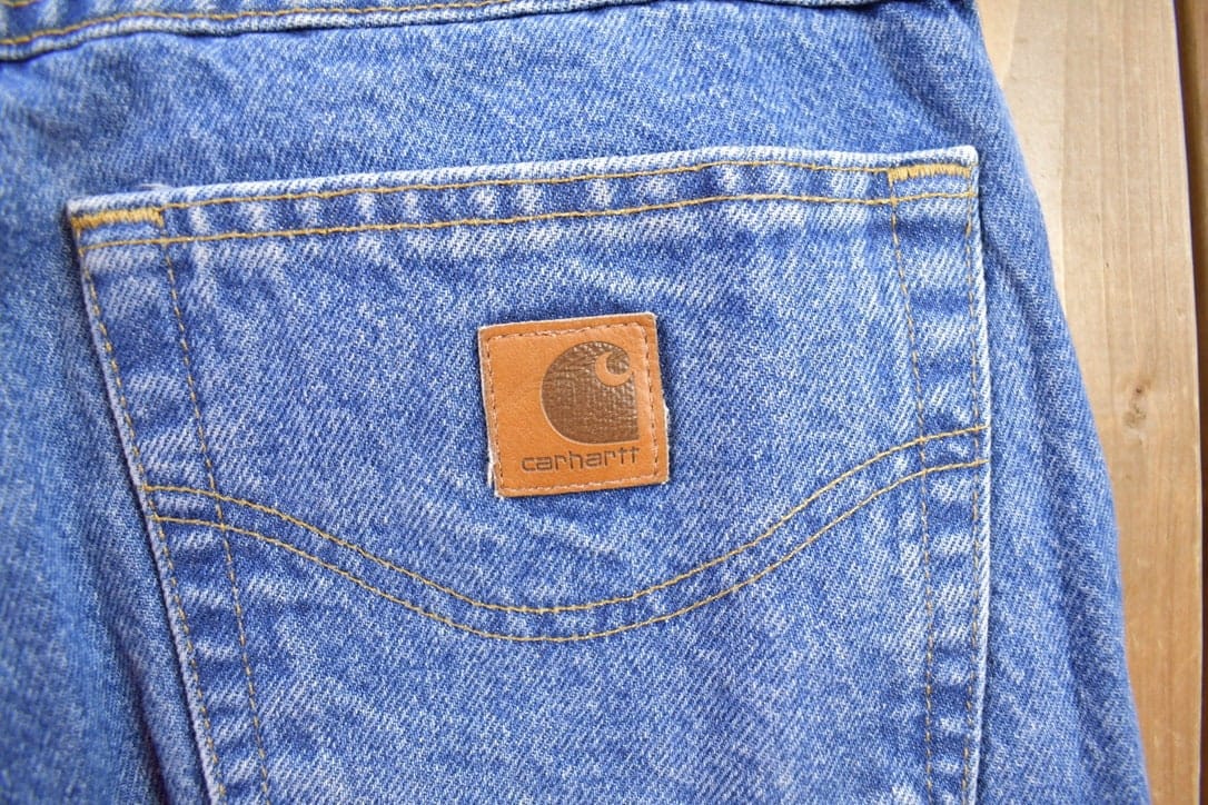 Vintage 1990s Carhartt Blanket Lined Work Pants Men's 33x32 from propervintagecanada
