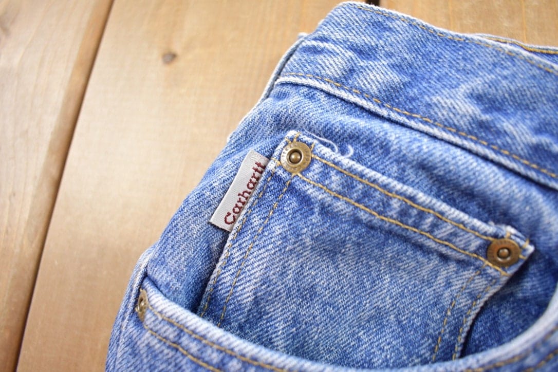 Vintage 1990s Carhartt Blanket Lined Work Pants Men's 33x32 from propervintagecanada