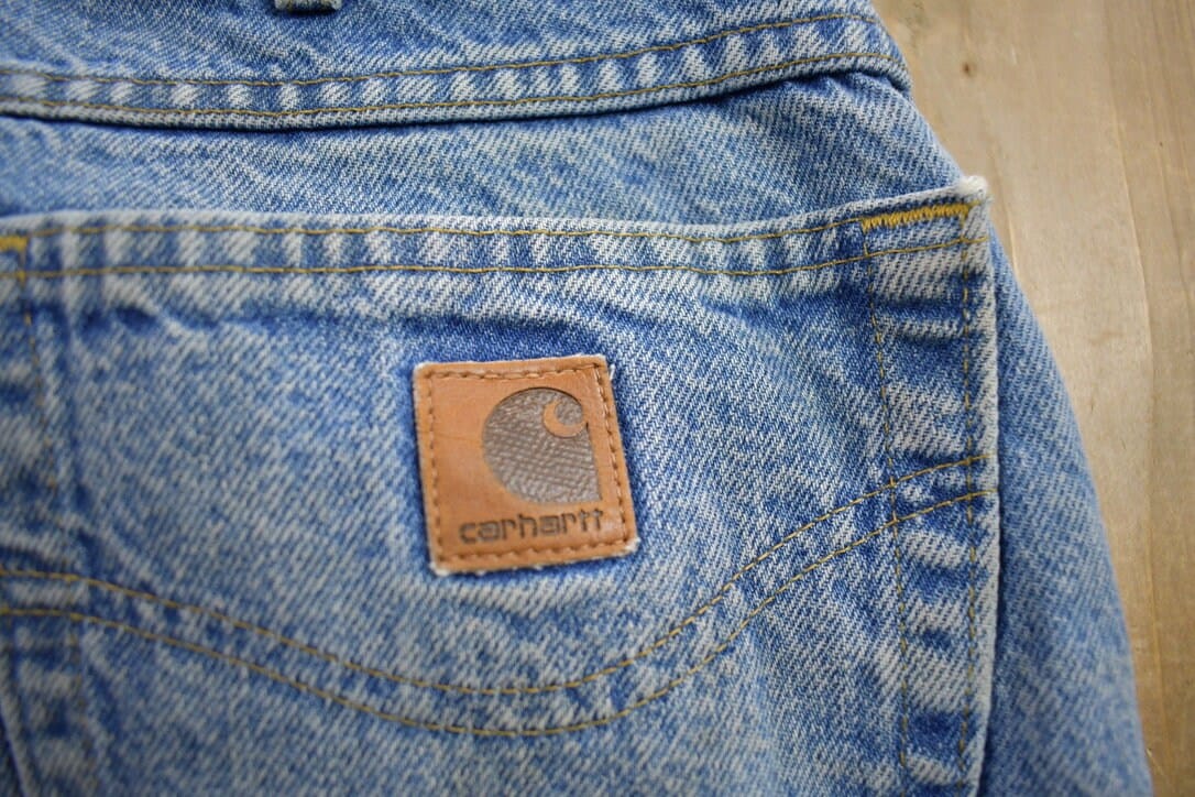 Vintage 1990s Carhartt Blanket Lined Work Pants Men's 34 x 36 from propervintagecanada