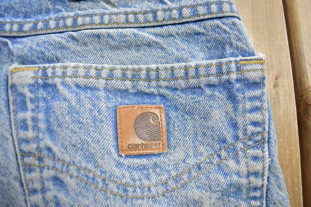 Vintage 1990s Carhartt Blanket Lined Work Pants Men's 36 x 31 from propervintagecanada