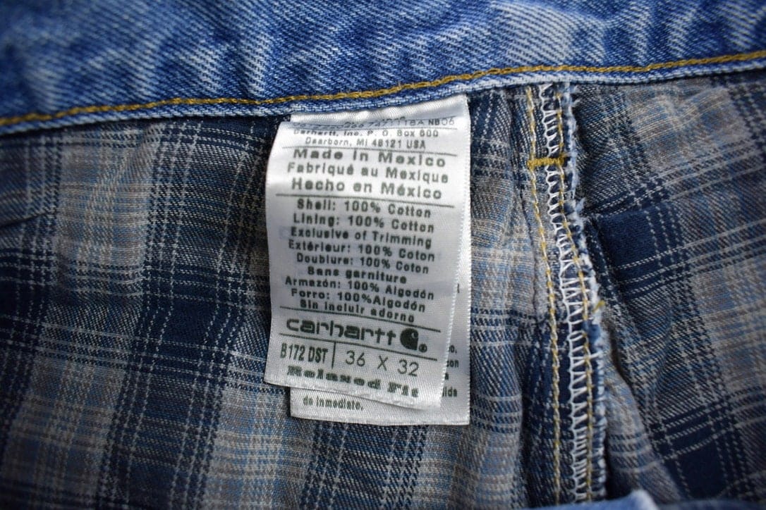 Vintage 1990s Carhartt Blanket Lined Work Pants Men's 36 x 32 from propervintagecanada