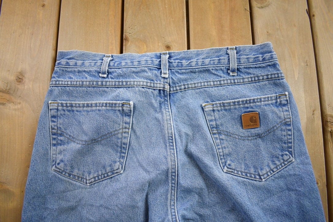 Vintage 1990s Carhartt Blanket Lined Work Pants Men's 36 x 32 from propervintagecanada