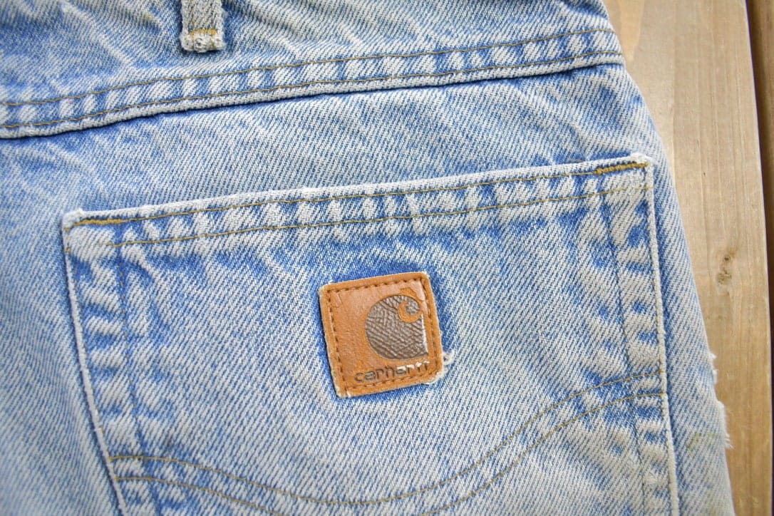 Vintage 1990s Carhartt Blanket Lined Work Pants Men's 38 x 32 from propervintagecanada