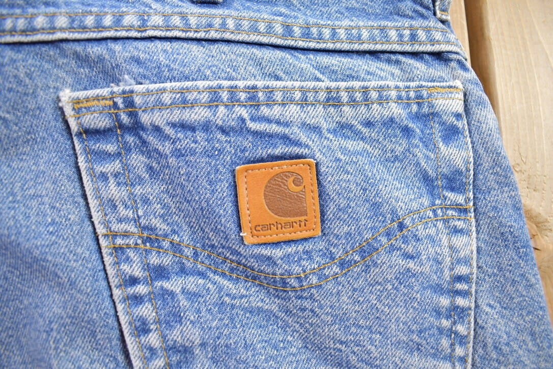Vintage 1990s Carhartt Blanket Lined Work Pants Men's 42 x 30 from propervintagecanada