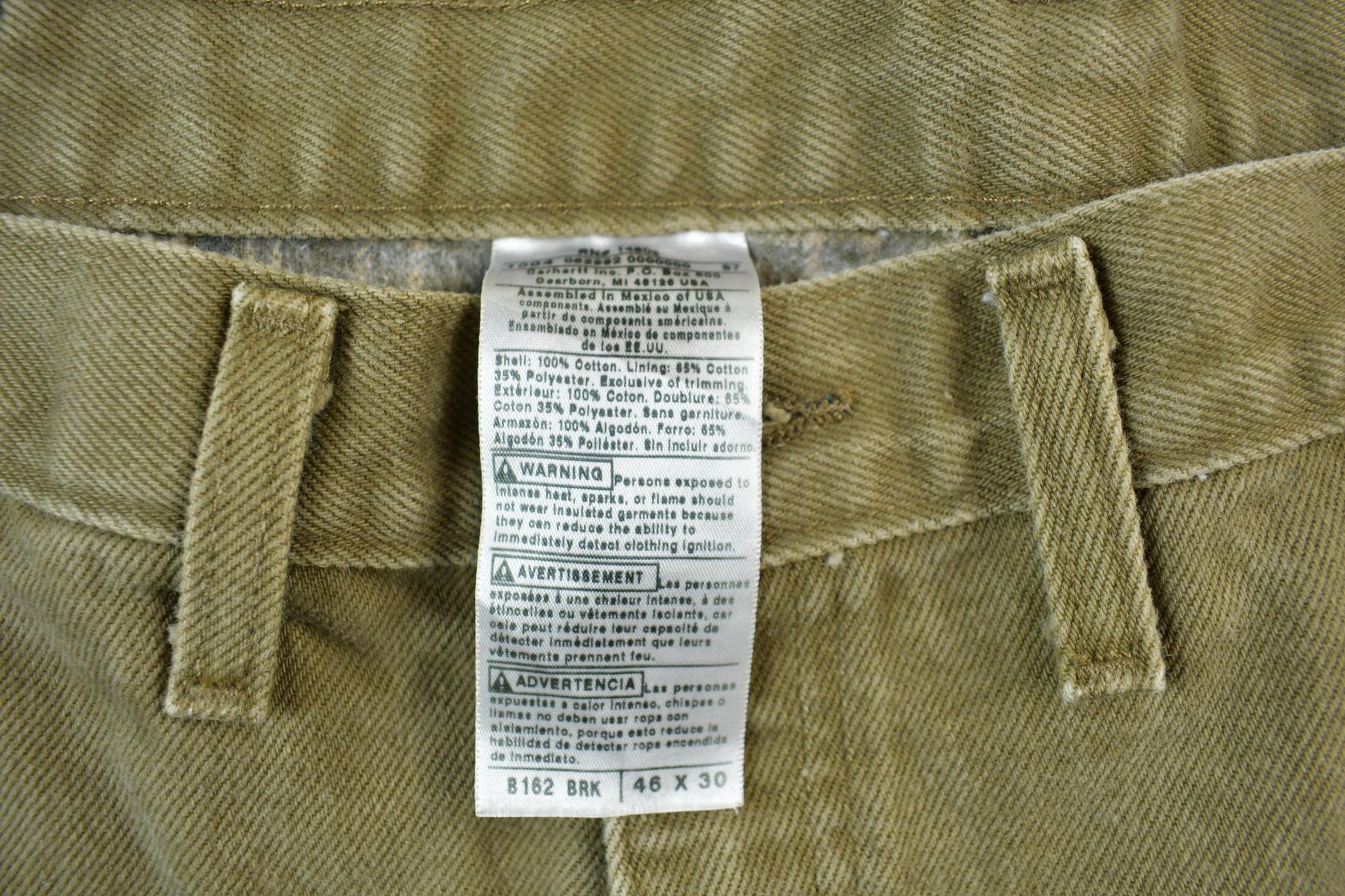 Vintage 1990s Carhartt Blanket Lined Work Pants Men's 46x30 from propervintagecanada