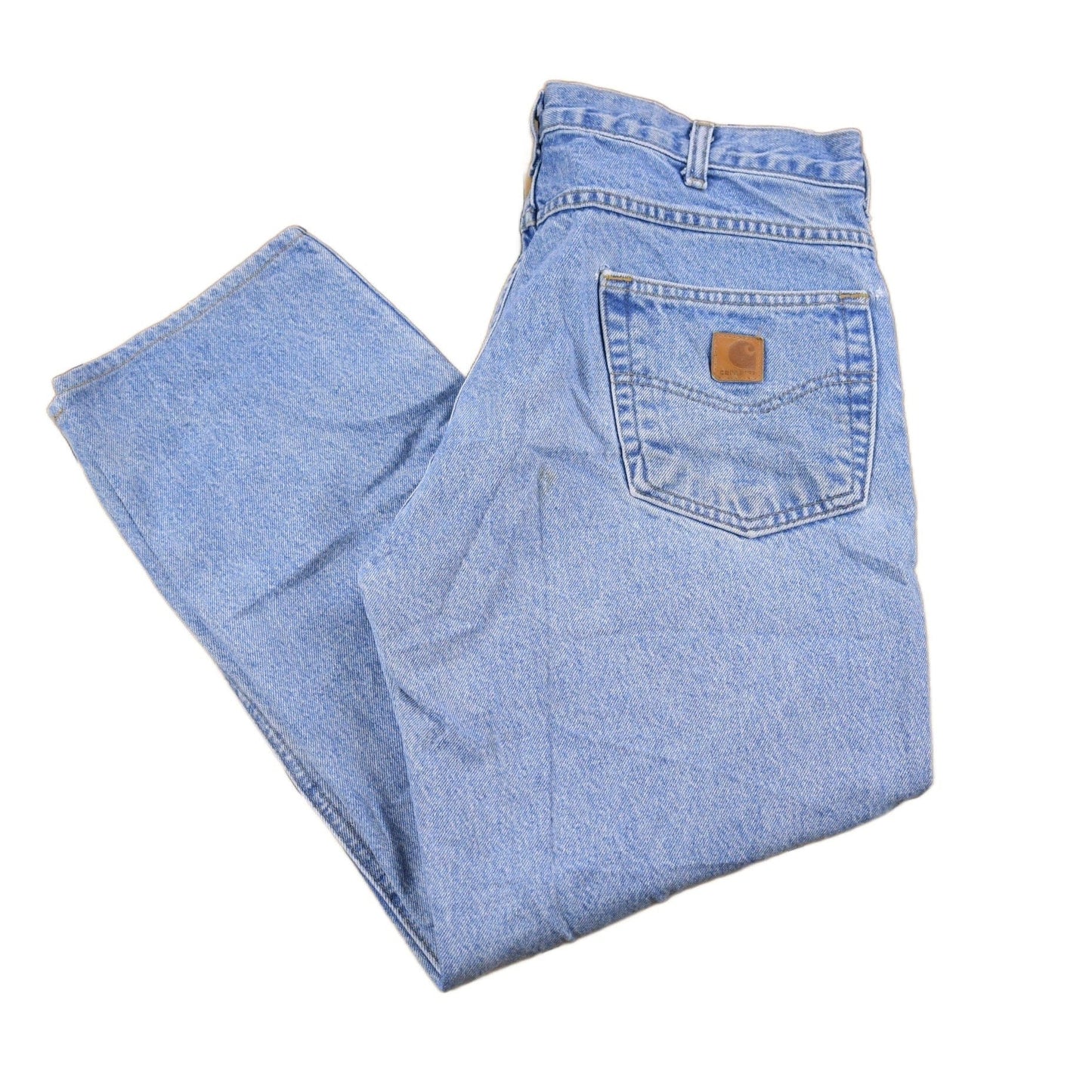 Vintage 1990s Carhartt Blue Denim Jeans Men's 32 x 27 from propervintagecanada