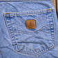 Vintage 1990s Carhartt Blue Denim Jeans Men's 32 x 27 from propervintagecanada