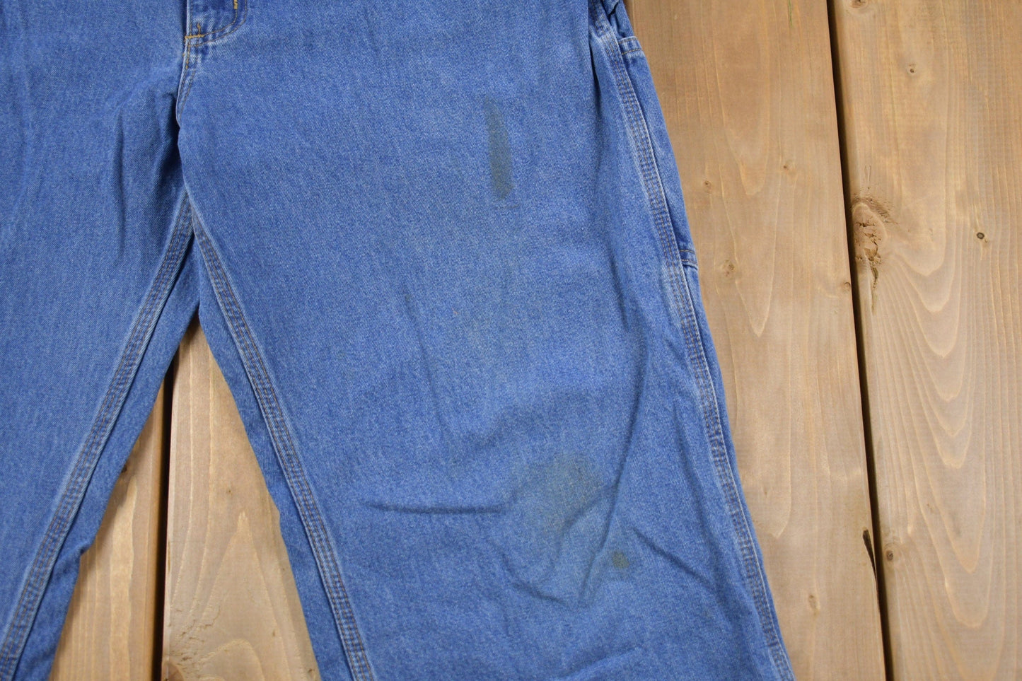 Vintage 1990s Carhartt Blue Denim Work Pants Men's 33 x 28 from propervintagecanada