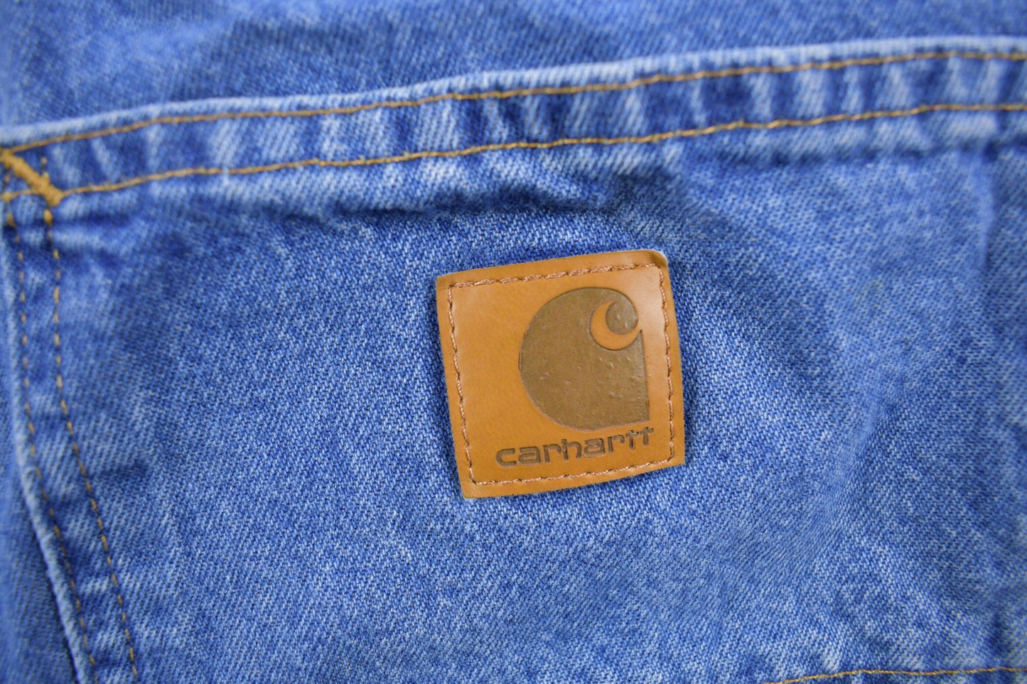 Vintage 1990s Carhartt Blue Denim Work Pants Men's 33 x 28 from propervintagecanada
