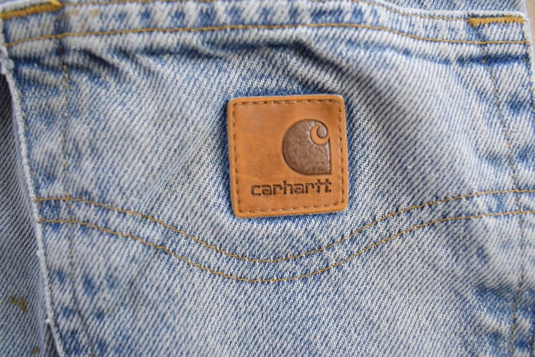 Vintage 1990s Carhartt Blue Jeans Men's 30 x 30 from propervintagecanada