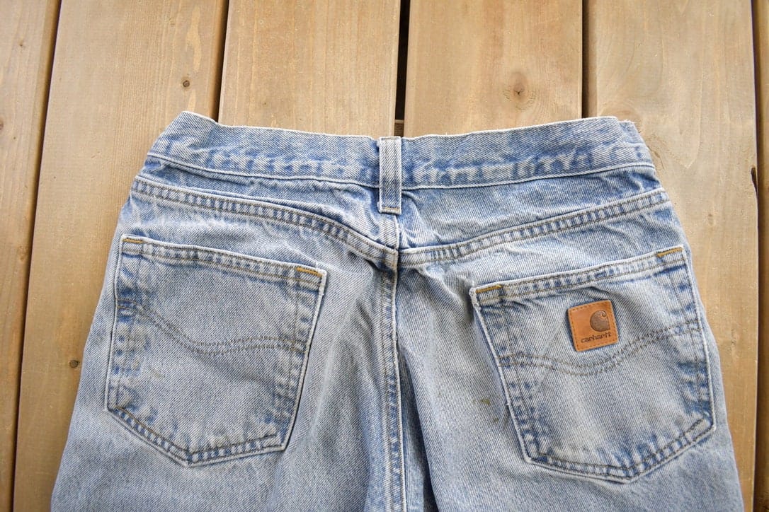 Vintage 1990s Carhartt Blue Jeans Men's 30 x 30 from propervintagecanada