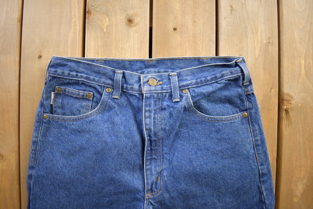 Vintage 1990s Carhartt Blue Jeans Men's 32 x 32 from propervintagecanada