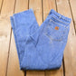 Vintage 1990s Carhartt Blue Work Jeans Men's 32 x 33 from propervintagecanada