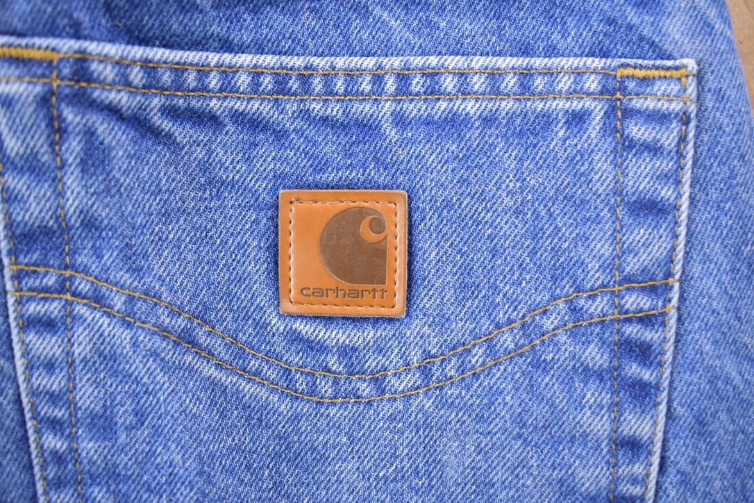 Vintage 1990s Carhartt Blue Work Jeans Men's 32 x 33 from propervintagecanada
