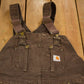 Vintage 1990s Carhartt Brown Canvas Double Knee Overalls Men's 36 x 29 from propervintagecanada