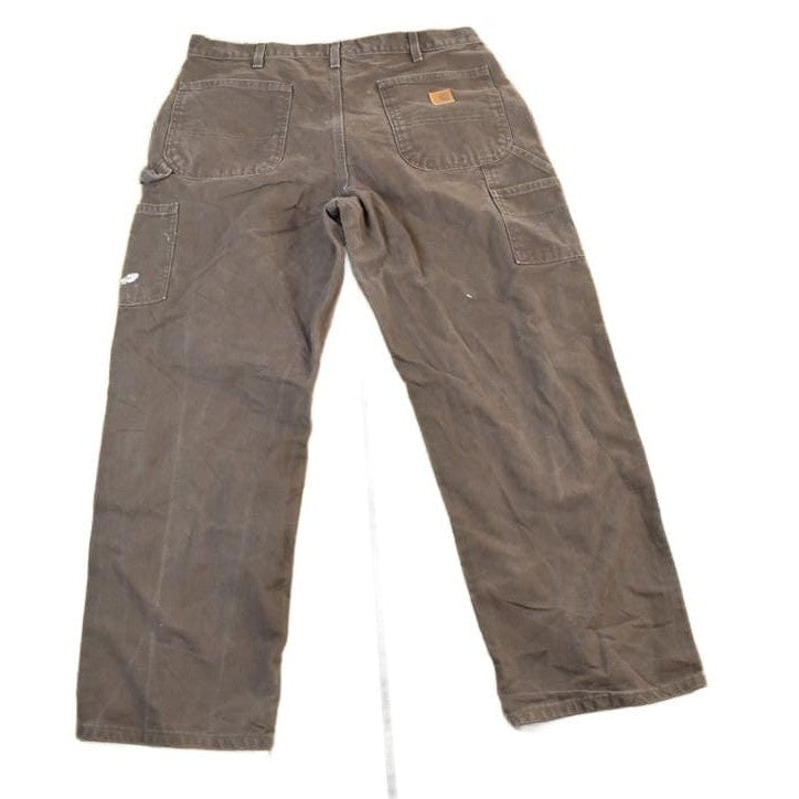 Vintage 1990s Carhartt Brown Denim Work Pants Men's 38 x 30 from propervintagecanada