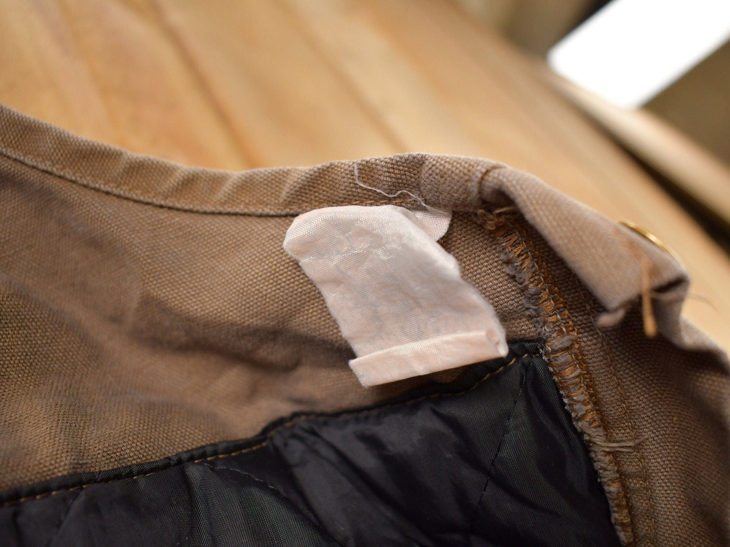 Vintage 1990s Carhartt Brown Double Knee Canvas Quilted Overalls Men's 36 x 28 from propervintagecanada