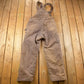 Vintage 1990s Carhartt Brown Double Knee Canvas Quilted Overalls Men's 36 x 28 from propervintagecanada