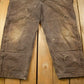 Vintage 1990s Carhartt Brown Double Knee Canvas Quilted Overalls Men's 48 x 30 from propervintagecanada