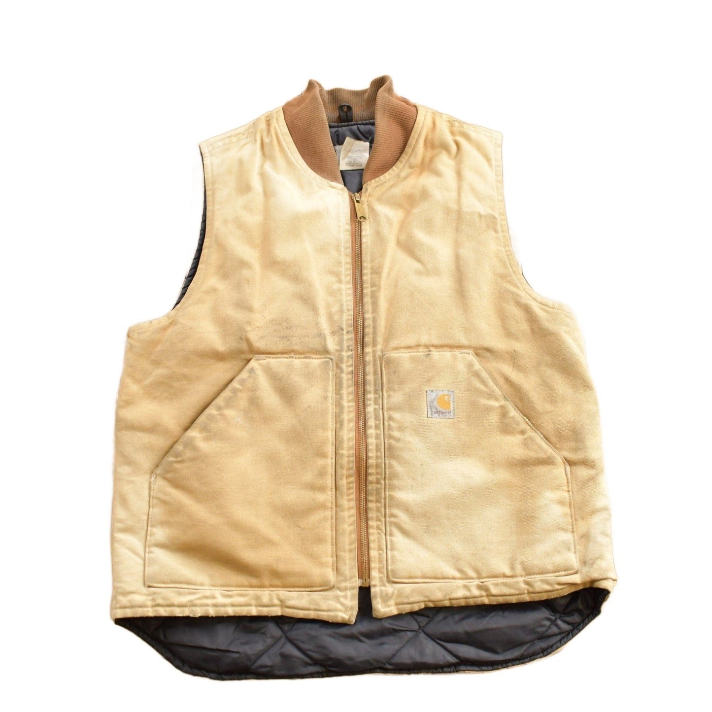 Vintage 1990s Carhartt Brown Work Vest Men's Medium from propervintagecanada
