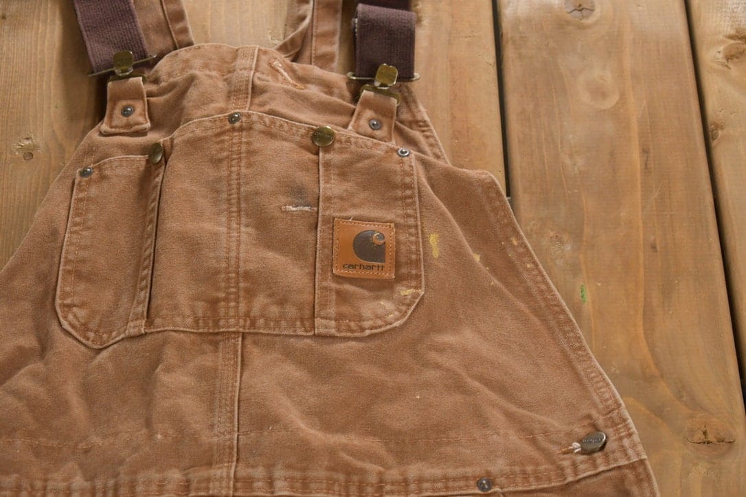 Vintage 1990s Carhartt Canvas Double Knee Overalls Men's 40 x 30 from propervintagecanada