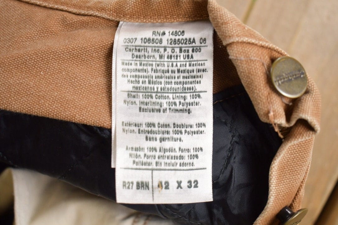 Vintage 1990s Carhartt Canvas Double Knee Overalls Men's 40 x 30 from propervintagecanada