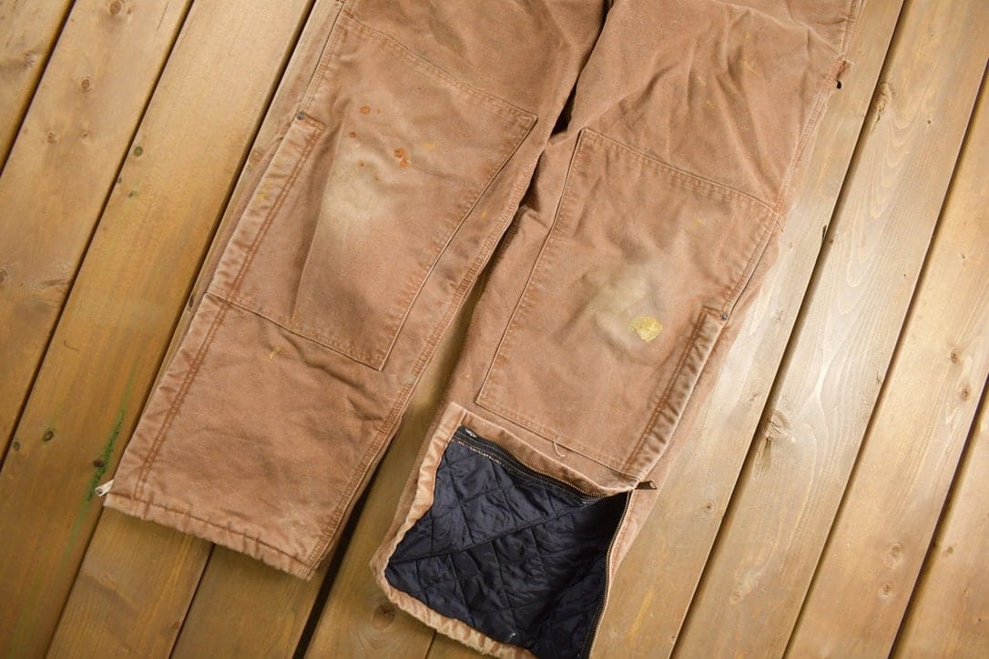Vintage 1990s Carhartt Canvas Double Knee Overalls Men's 40 x 30 from propervintagecanada