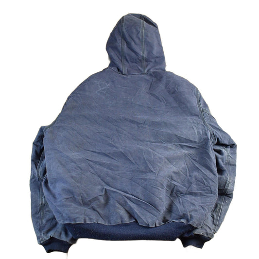 Vintage 1990s Carhartt Canvas FR Fire Resistant Hooded Jacket Men's XL from propervintagecanada