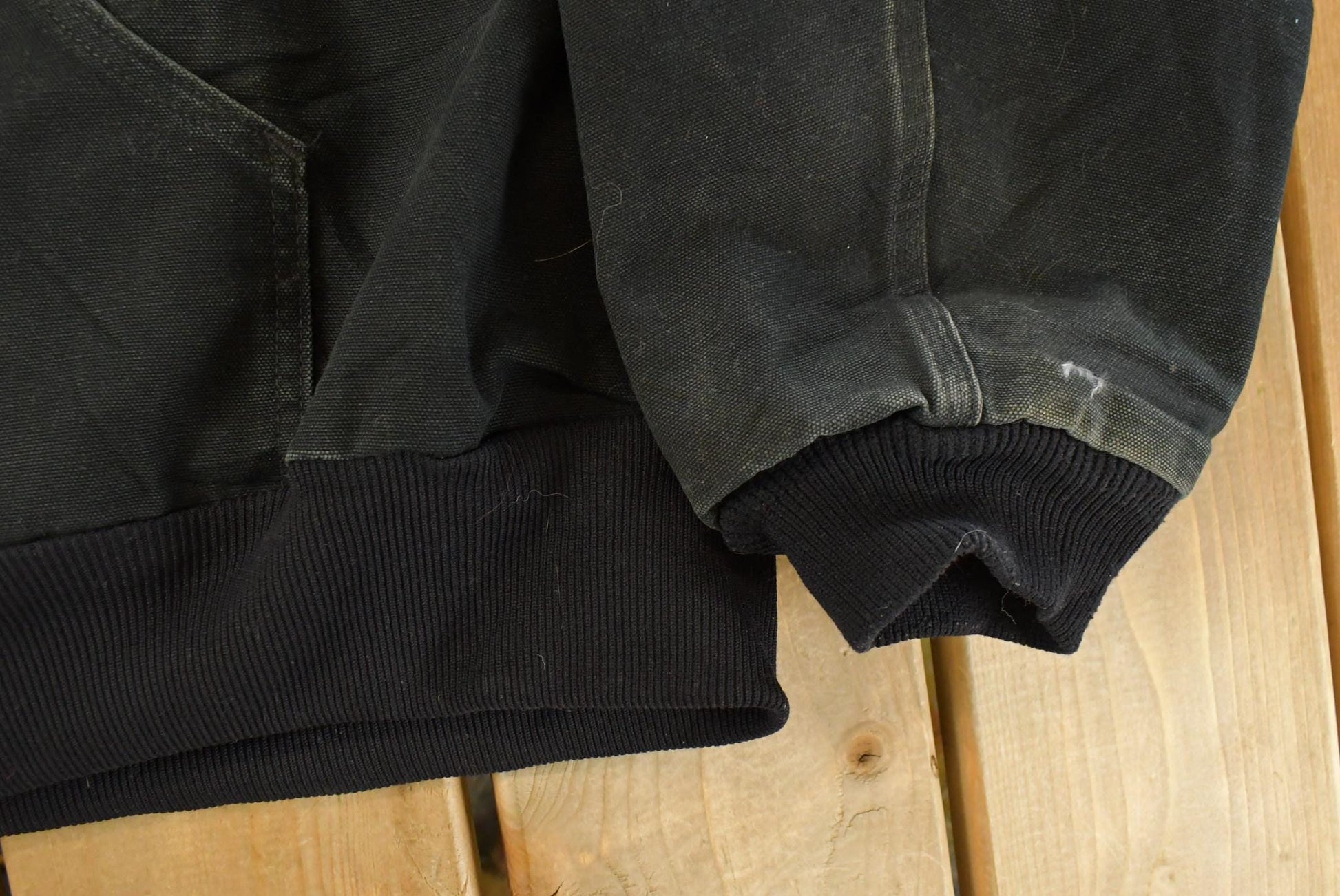 Vintage 1990s Carhartt Canvas Hooded Jacket Men's 3XL Tall / Distressed Sun Faded Work Wear / 90s Americana from propervintagecanada
