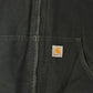 Vintage 1990s Carhartt Canvas Hooded Jacket Men's 3XL Tall / Distressed Sun Faded Work Wear / 90s Americana from propervintagecanada