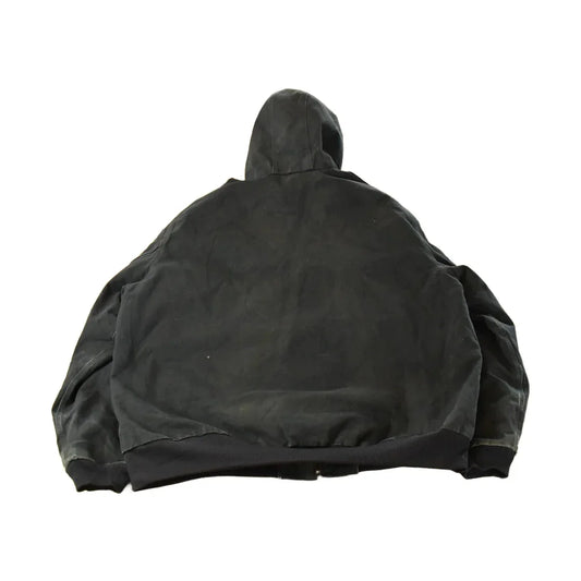Vintage 1990s Carhartt Canvas Hooded Jacket Men's 3XL Tall / Distressed Sun Faded Work Wear / 90s Americana from propervintagecanada
