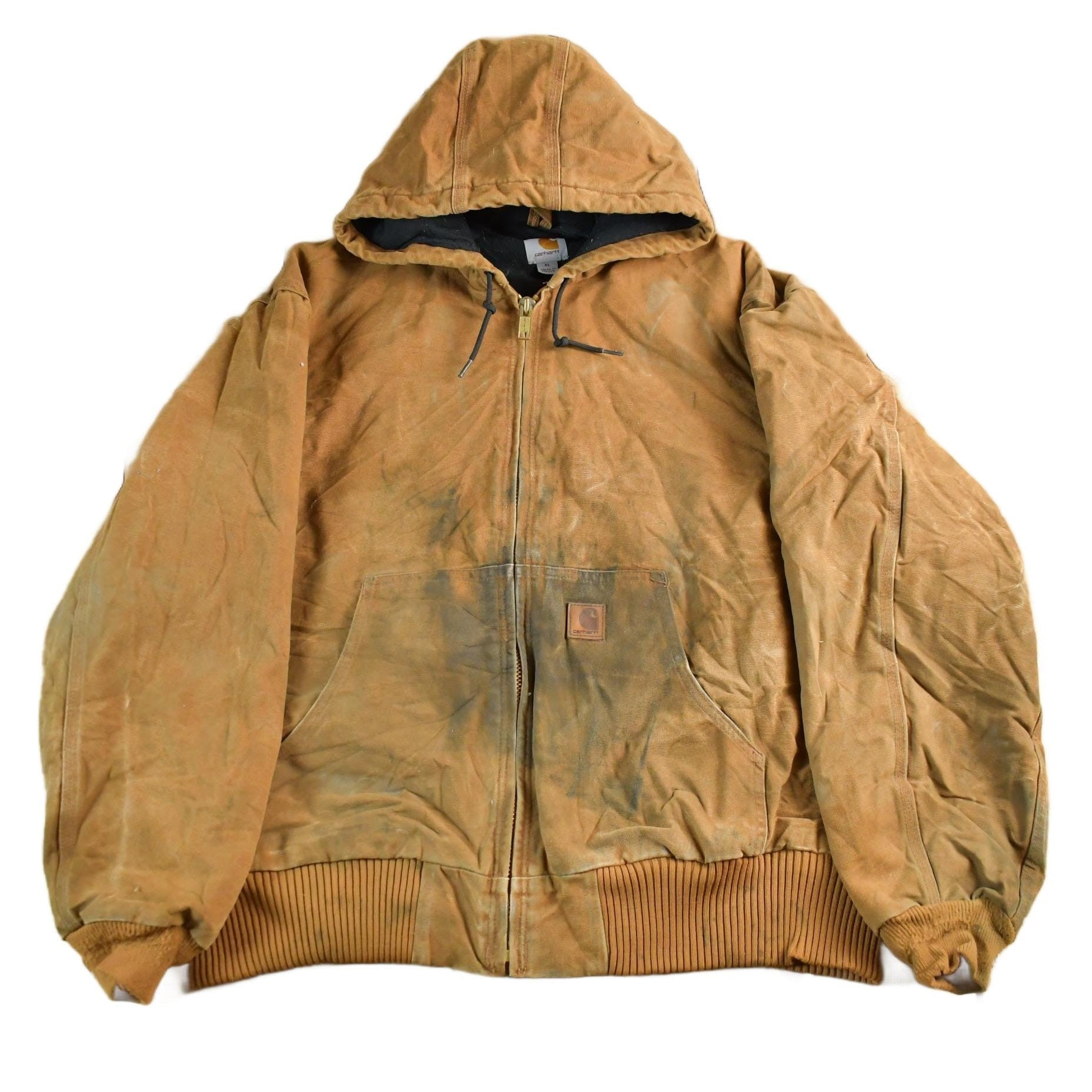 Vintage 1990s Carhartt Canvas Hooded Jacket Men's XL from propervintagecanada