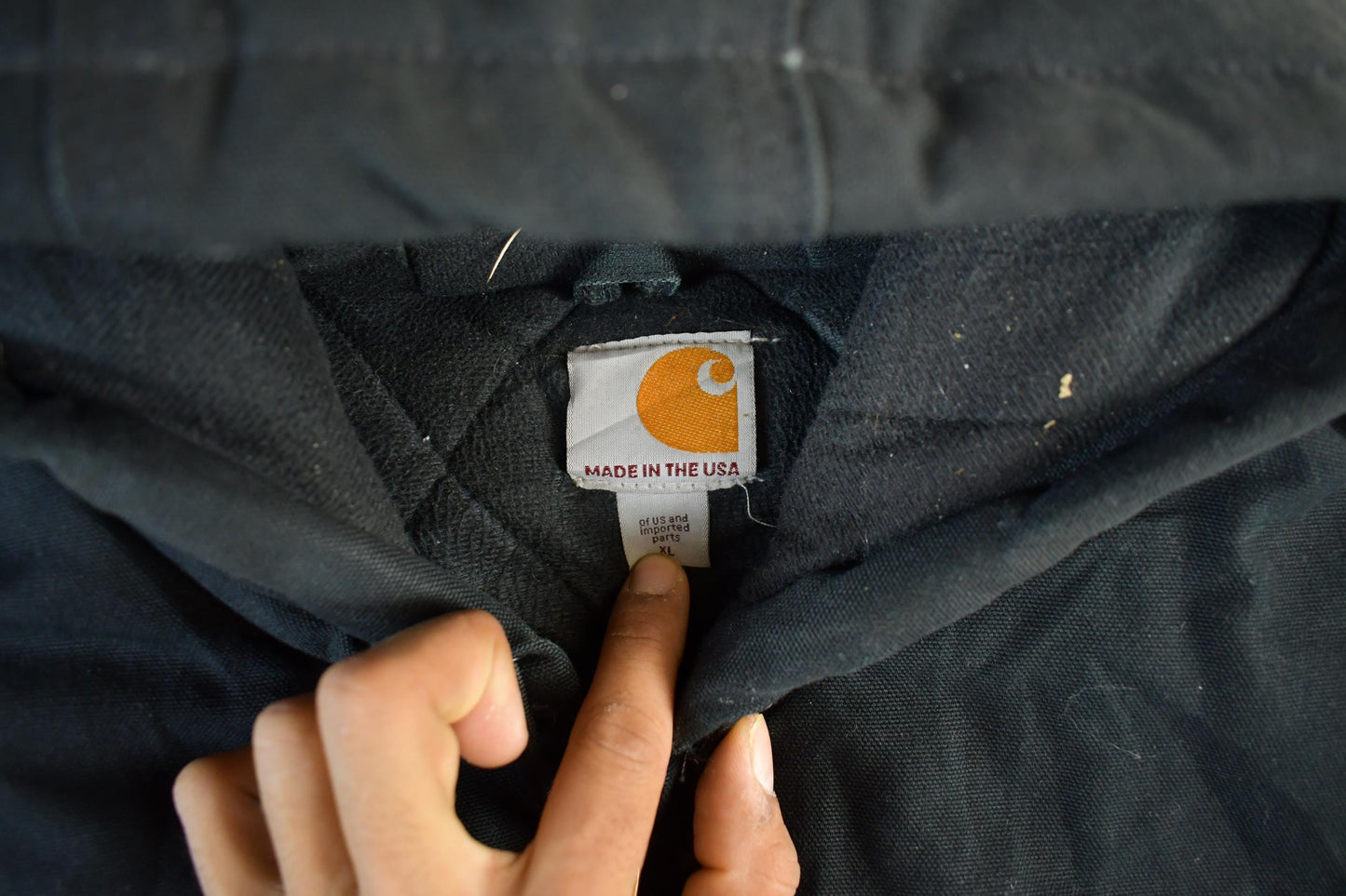 Vintage 1990s Carhartt Canvas Hooded Jacket Men's XL from propervintagecanada