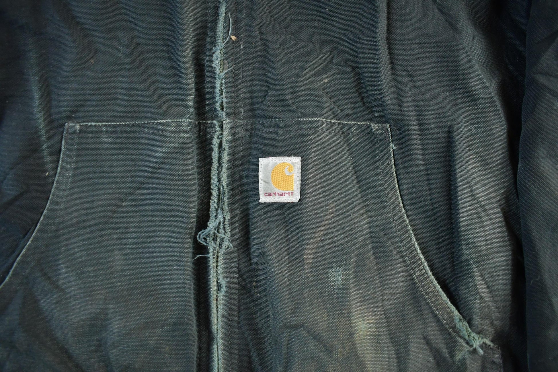 Vintage 1990s Carhartt Canvas Hooded Jacket Men's XL from propervintagecanada