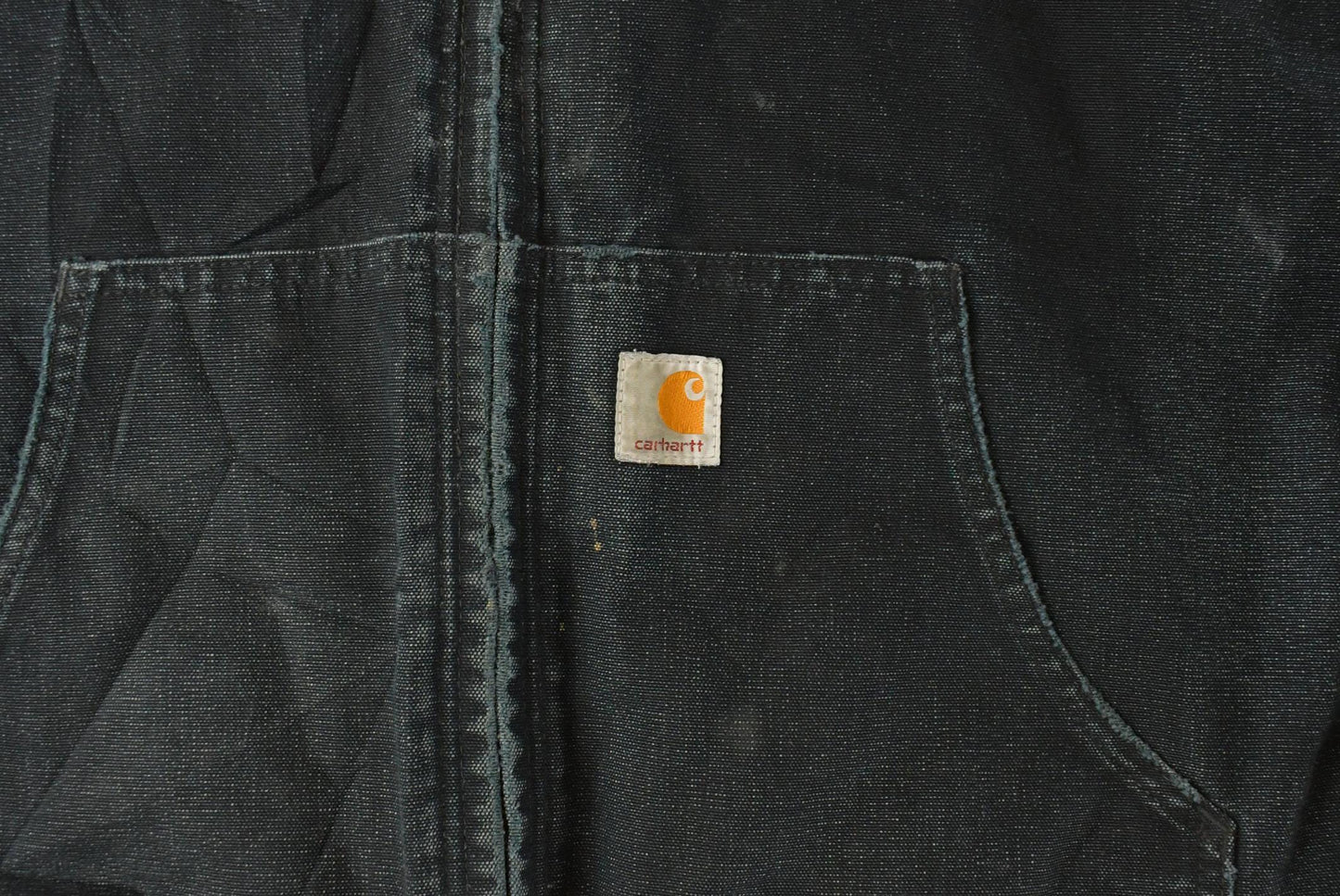 Vintage 1990s Carhartt Canvas Hooded Jacket Men's XL / Distressed Sun Faded Work Wear / 90s Americana / Made in USA from propervintagecanada