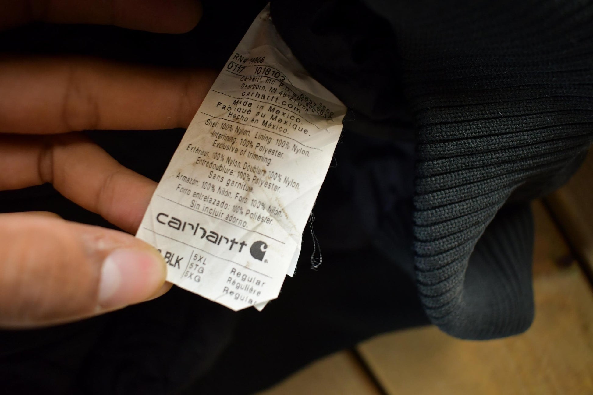 Vintage 1990s Carhartt Canvas Nylon Hooded Jacket Men's 5XL from propervintagecanada