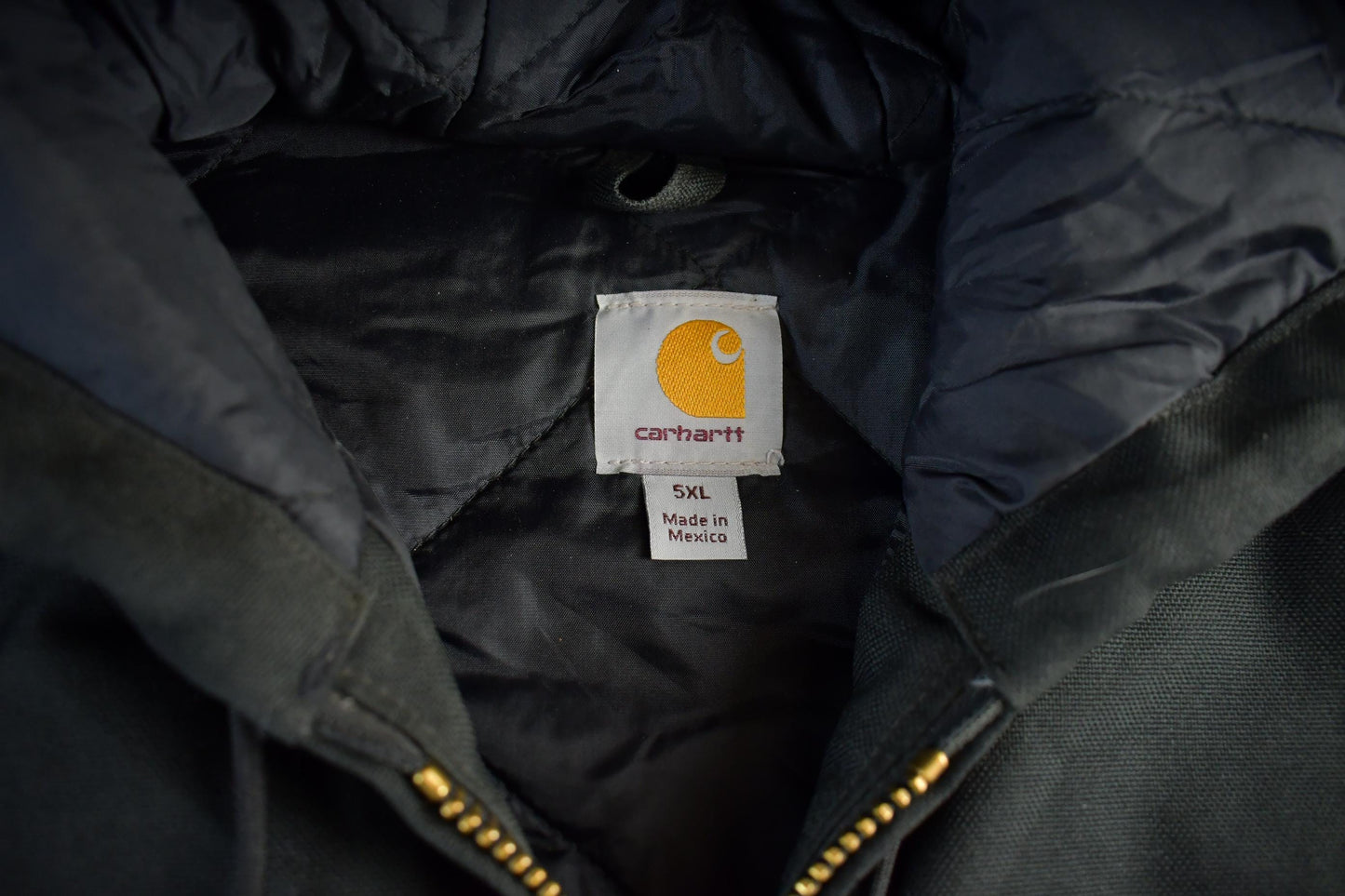 Vintage 1990s Carhartt Canvas Nylon Hooded Jacket Men's 5XL from propervintagecanada