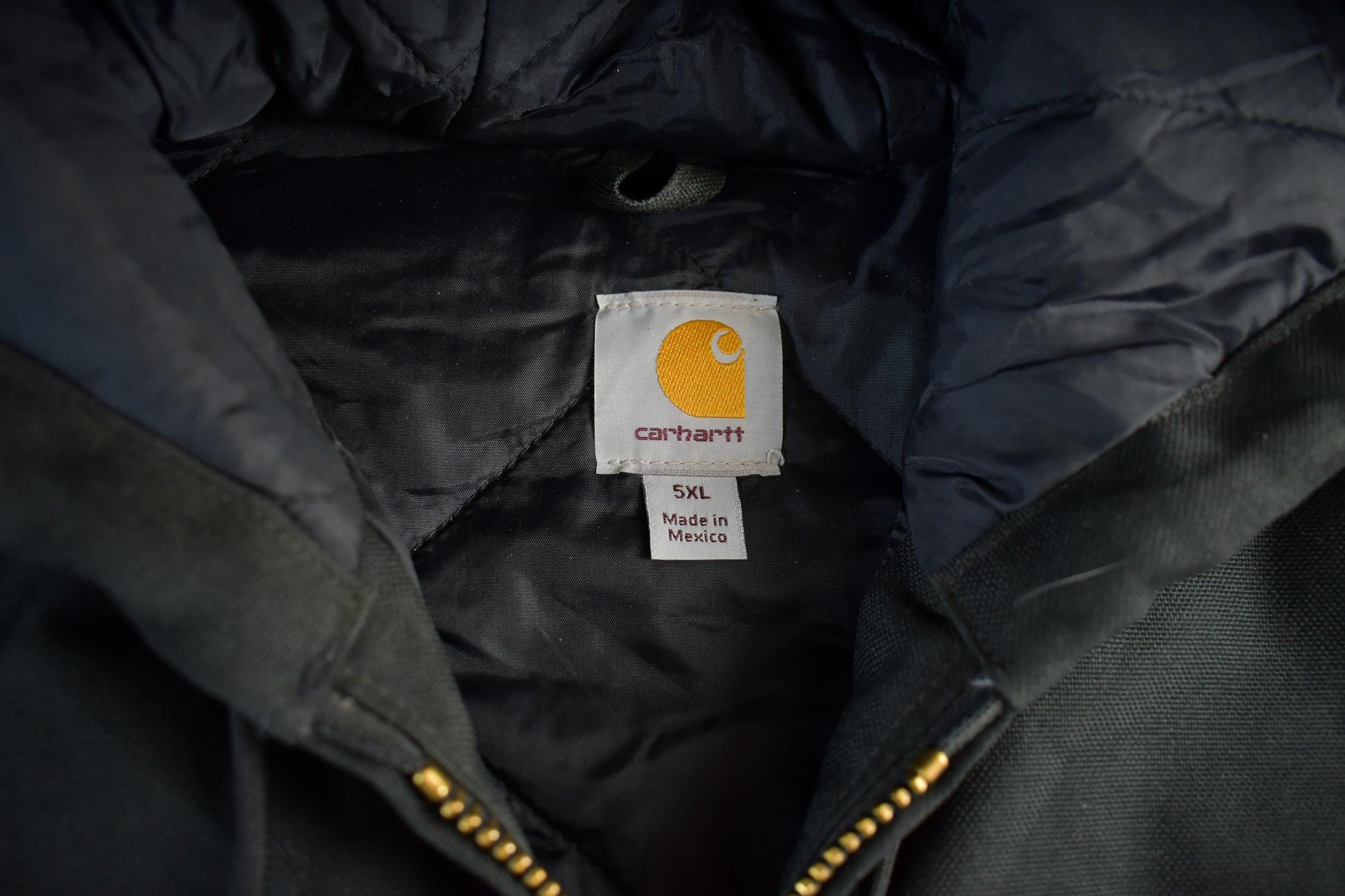 Vintage 1990s Carhartt Canvas Nylon Hooded Jacket Men's 5XL from propervintagecanada