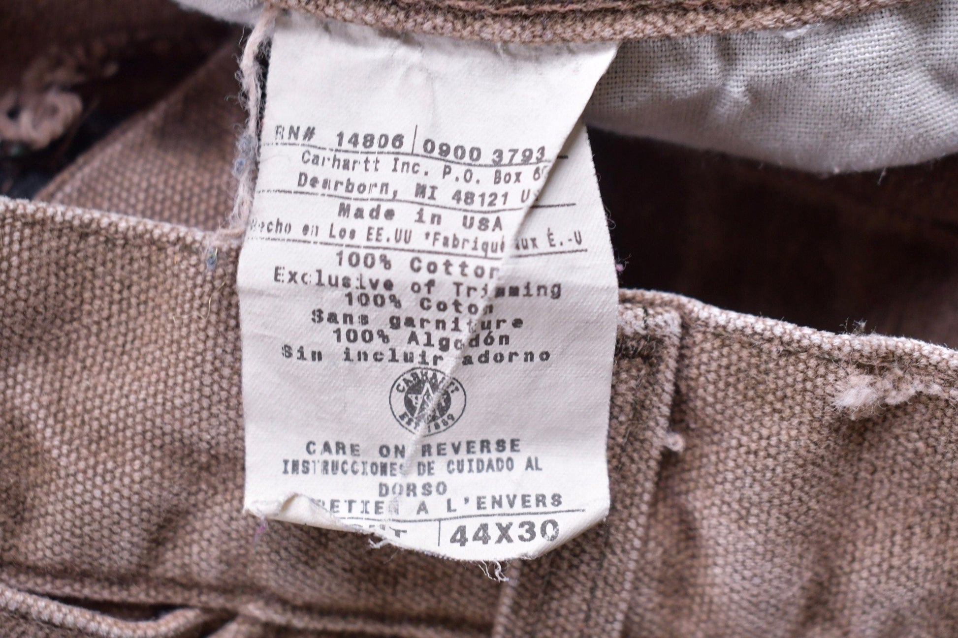 Vintage 1990s Carhartt Cargo Pants Men's 40 x 29 from propervintagecanada