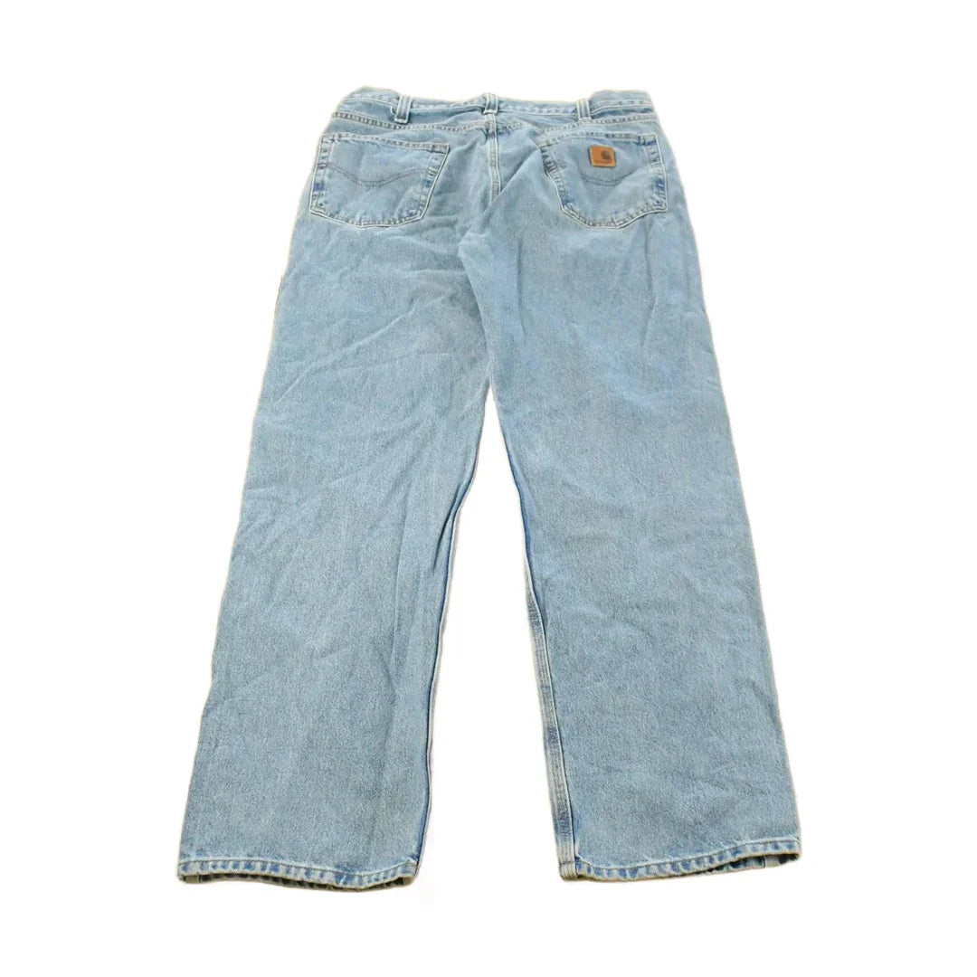 Vintage 1990s Carhartt Carpenter Denim Jeans Men's 34 x 32 from propervintagecanada