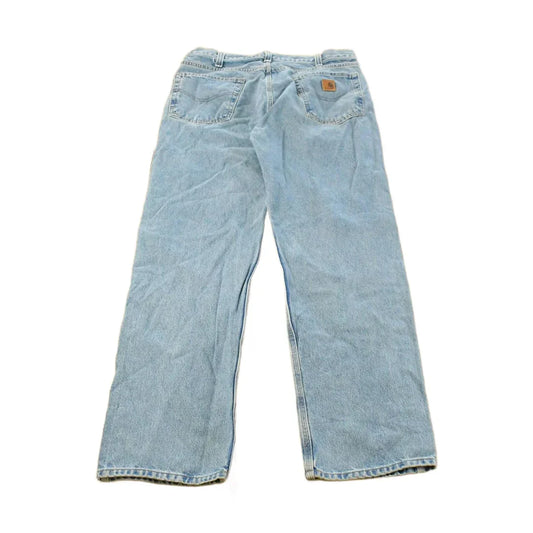 Vintage 1990s Carhartt Carpenter Denim Jeans Men's 34 x 32 from propervintagecanada