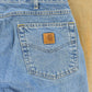Vintage 1990s Carhartt Carpenter Denim Jeans Men's 36 x 31 from propervintagecanada