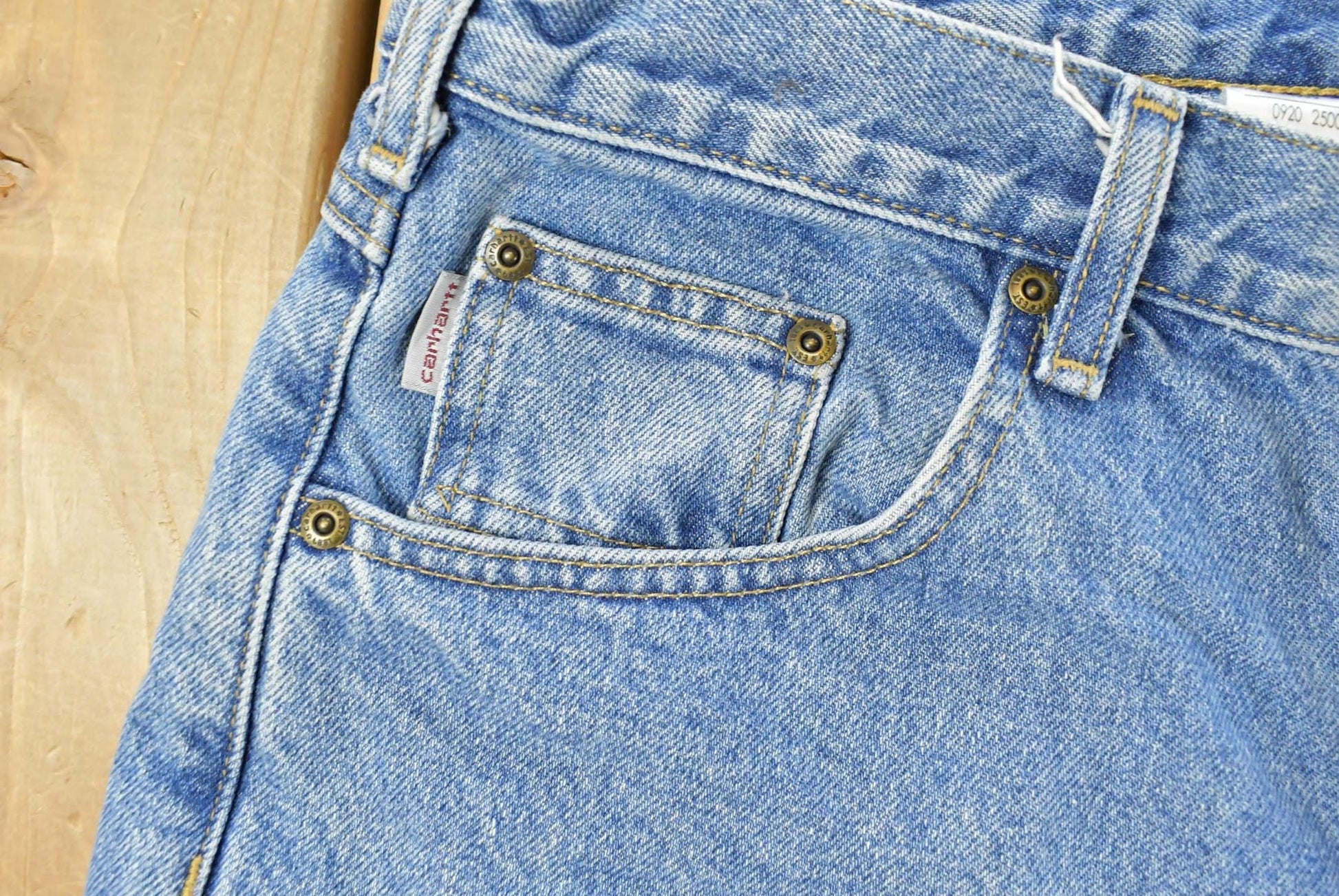 Vintage 1990s Carhartt Carpenter Denim Jeans Men's 36 x 31 from propervintagecanada